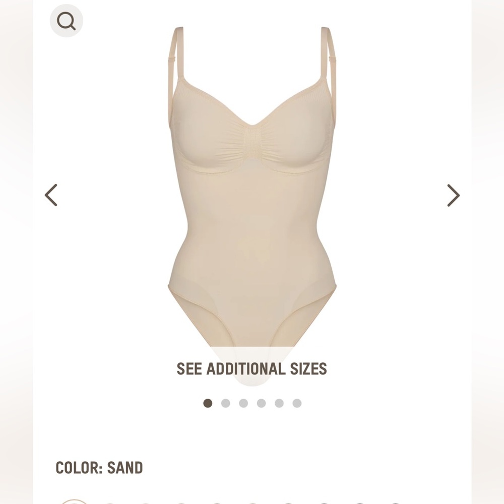 SEAMLESS SCULPT BRIEF BODYSUIT in sand